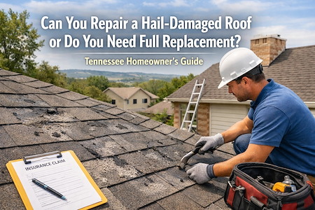 Can Your Repair a Hail-Damaged Roof or Do You Need Full Replacement? (Tennessee Homeowner's Guide)